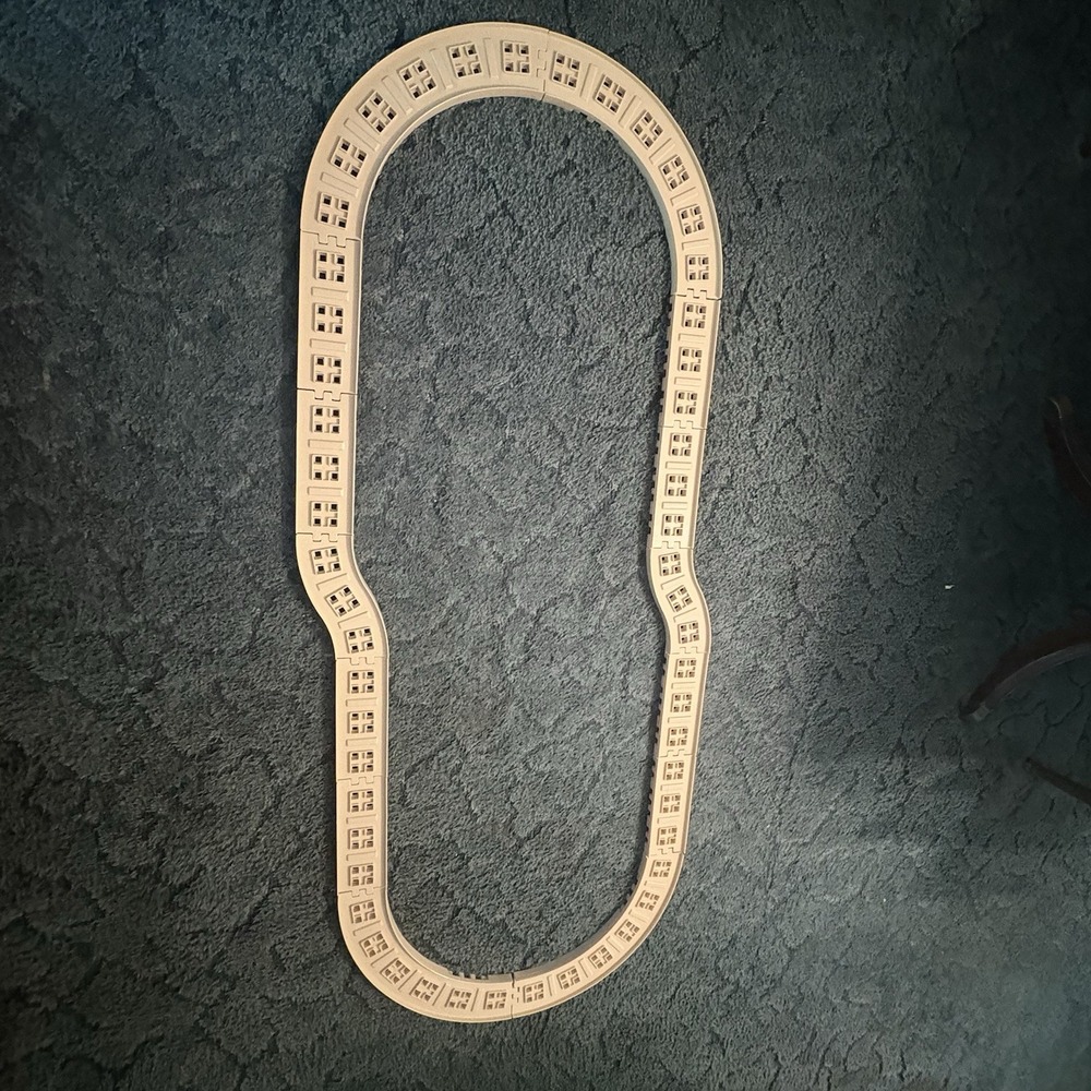 Waffle Blocks Steam Train Replacement Pieces Lot‎ Of 16 Beige Track 19" Curves